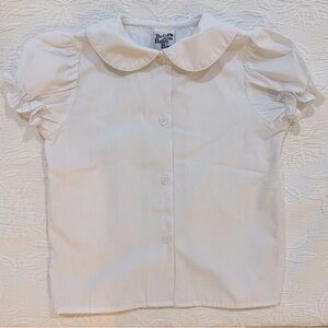 The Bailey Boys toddler girls short sleeve blouse, Peter Pan collar. Sz 3T